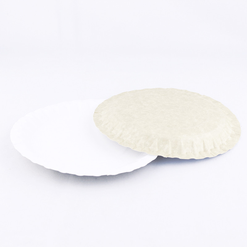 Party Disposable Birthday Cake Plates , Circular White Eco Friendly Paper Plates