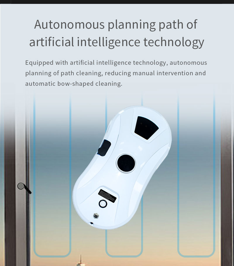 Fully Automatic English Operating Language Glass Window Cleaning Robot with Brush Motor