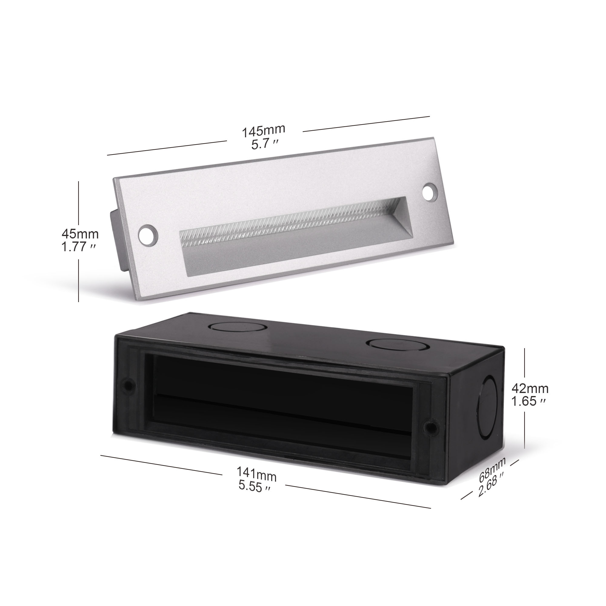 IP65 3W 5W LED Recessed Wall Light Step Linear Lighting For Stair Corner