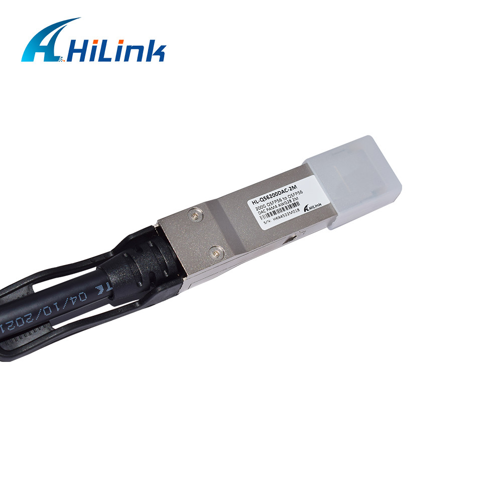 2M 7ft DAC Cable Direct Attach Twinax Cable 200G QSFP56 Compatible With IEEE