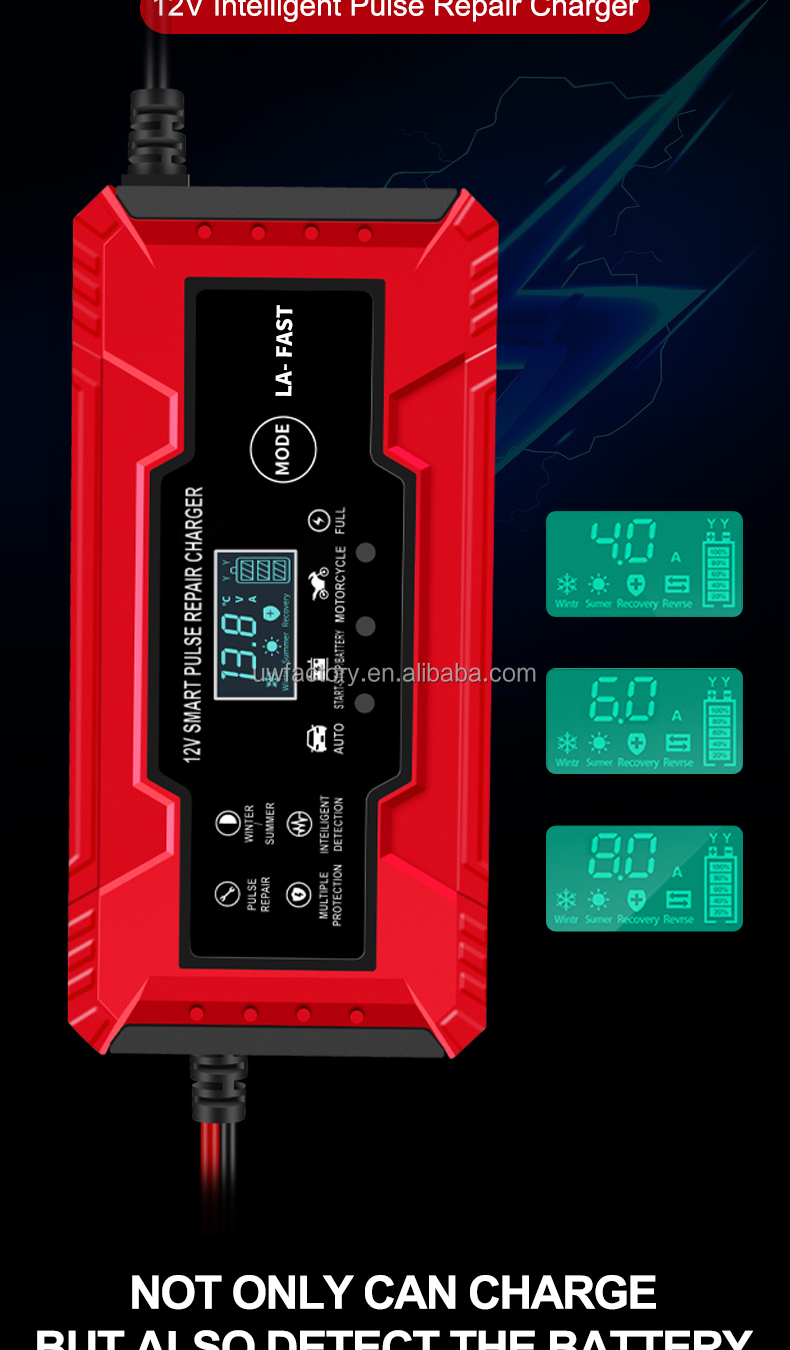 Fast Charging SK100 12V 8A Intelligent Lead-Acid Car Battery Charger for OEM/ODM Orders