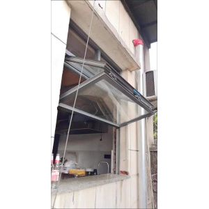 View Stained Glass Inspired Folding Window Creating Kaleidoscopic Light Patterns