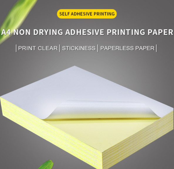 100pcs Printable Vinyl Waterproof Glossy Sticker Paper A4 For Inkjet Printer