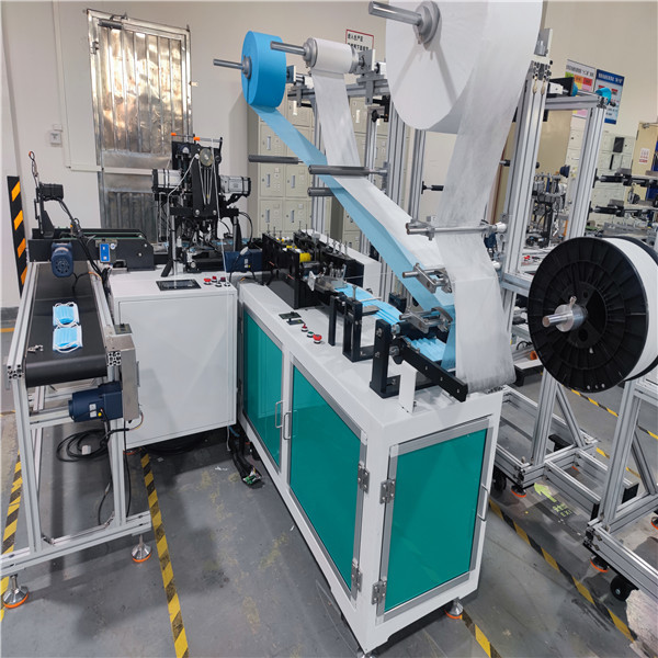 Folding Elastic Earloop Mask Machine 22kW Mask Making Equipment