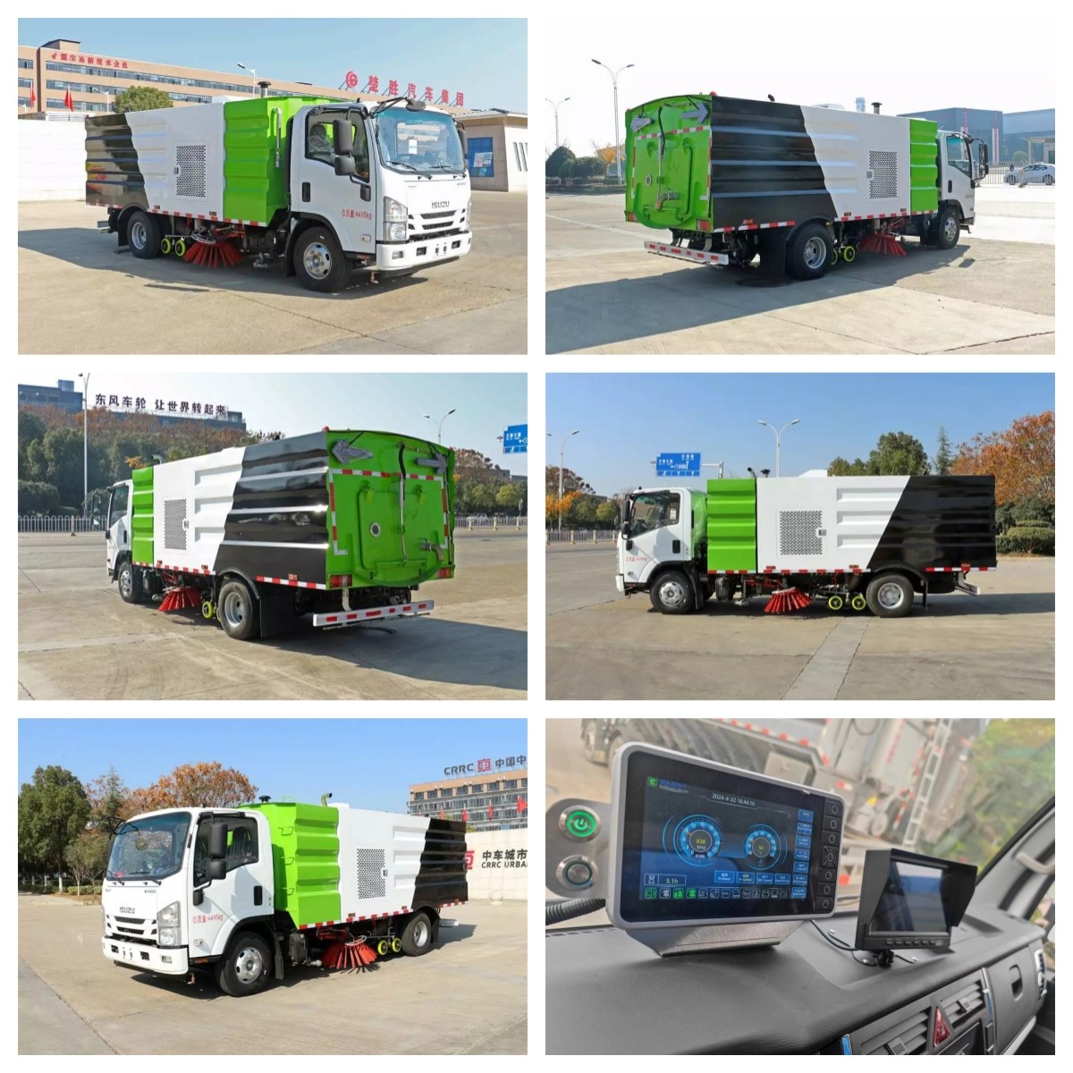 Japanese 4x2 Isuzu KV100 115hp Eu 5 Road Sweeping Truck Diesel Powered