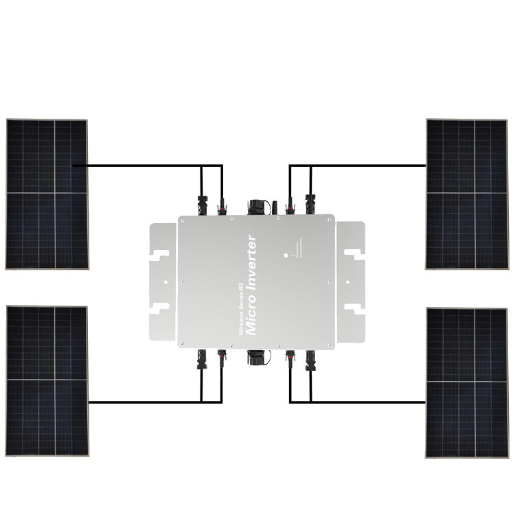 Balcony Power Grid Tie Micro Inverter IP65 Waterproof Wvc 1600 Aluminum Alloy
