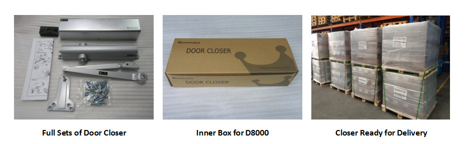 Size Adjustable Door Closer UL Listed Overhead Mounted For Max 150kg Metal Door