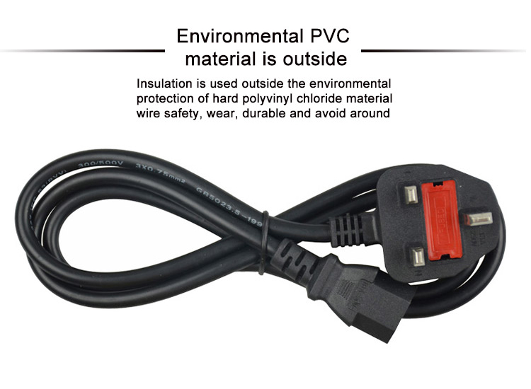 1M 1.5M 1.8M 2M CCA PVC Power Cord Cable For SIPU 220V UK 2 Pin AC Power Transmission