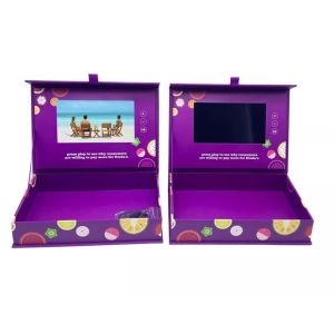  4.5/5/7/10.1 inch LCD video gift box, custom print video packaging gift box for invitation Manufactures