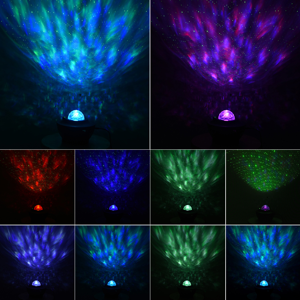 Colorful Starry Sky Galaxy Projector Nightlight Child Blueteeth USB Music Player Star Night Light Romantic Projection Lamp Gifts