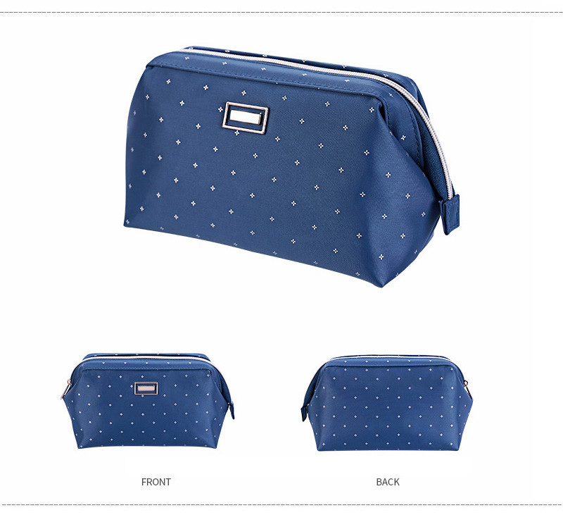 Waterproof Fashion Black Polyester Cosmetic Bag