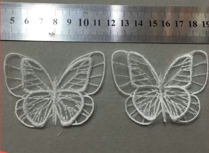 Garment Accessories Butterfly Embroidery Applique with Different Color
