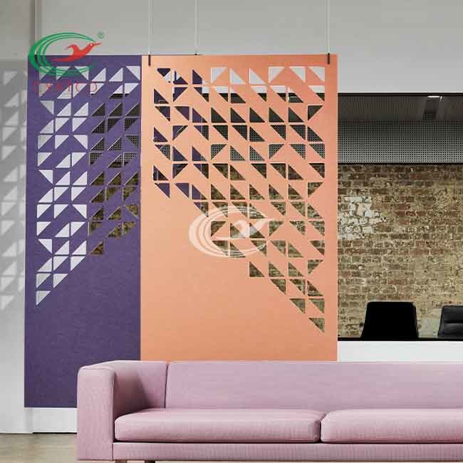 Durable Moistureproof Acoustic PET Panels , Fireproof Hanging Sound Absorbing Panels