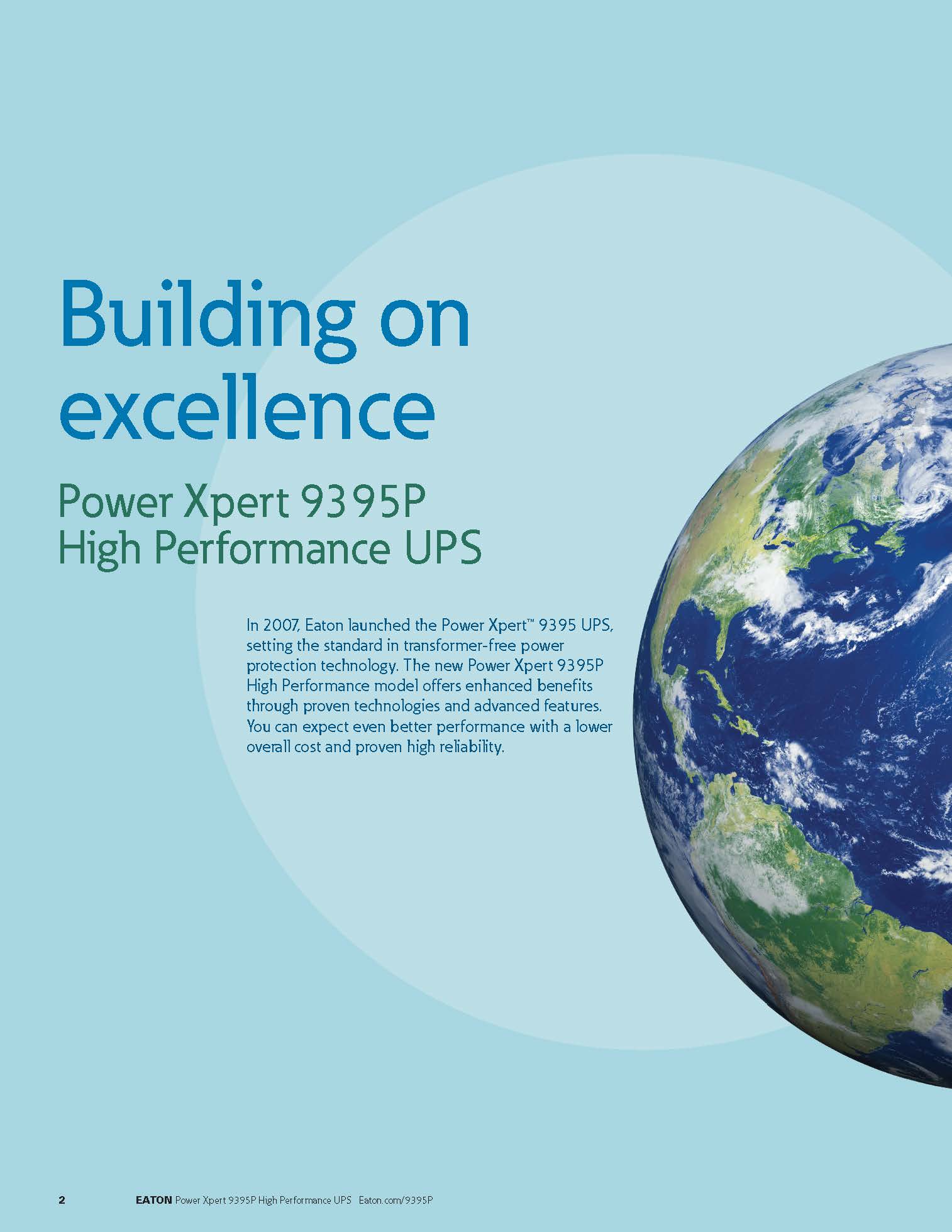 Eaton Power Xpert 9395 3 Phase Online UPS Power Supply Systems with 99% Efficiency