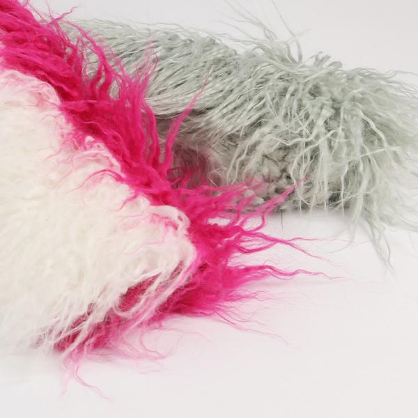 100% Acrylic Front Material Faux Fur Fabric Solid Color Long Pile from for Home