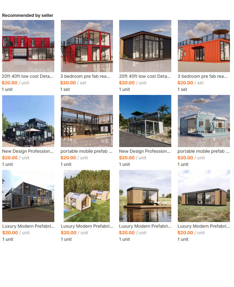 EPS Sandwich Panels Wall 20ft 40ft 3 Bedrooms Collapsible Expanding Container Home House