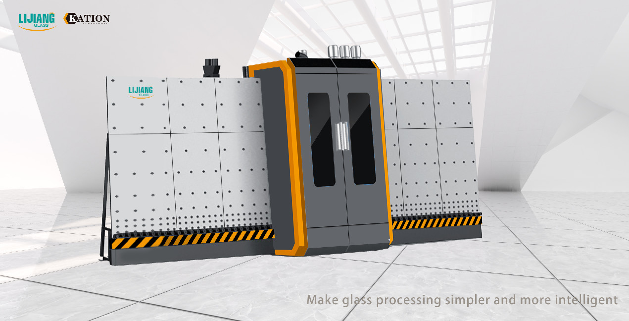 Feeding Section Cleaning Width 2500mm Flat Glass Washing Machine