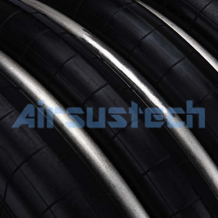 S-550-4R Yokohama Air Spring Black Rubber Air Bellow With White Zinc Iron Rings