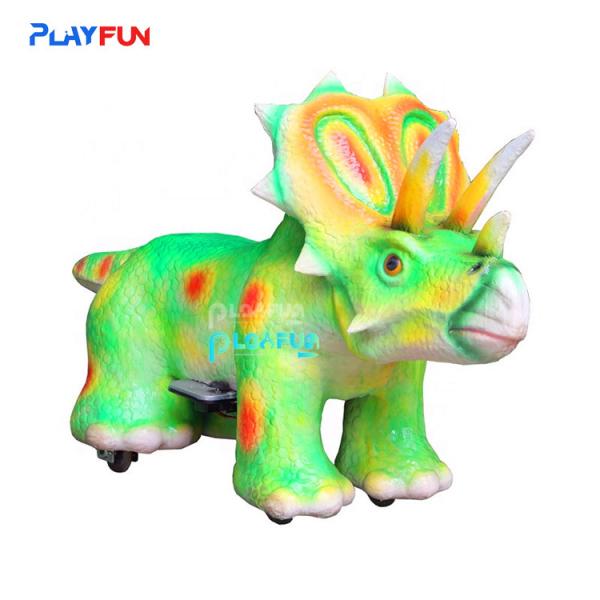 Playfun Coin-Operated Battery Dinosaur Bumper Children Riding and Operating