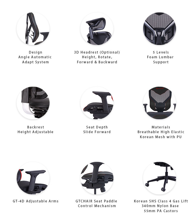 Ergonomic Swivel Racing Chairs Adjustable Computer Chair Mesh Gaming Chairs