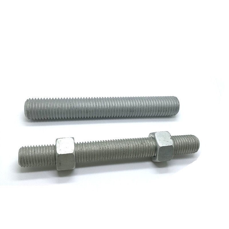 Threaded Rod Double Head Stud Bolt Black Oxide Galvanized Fastener Thread Stud Bolt