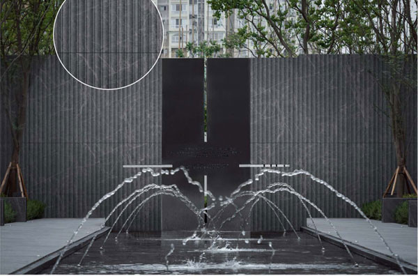 Arc 600x1200mm Dark Gray Matte Antique Exterior Curtain Background Wall Tile For Restaurant
