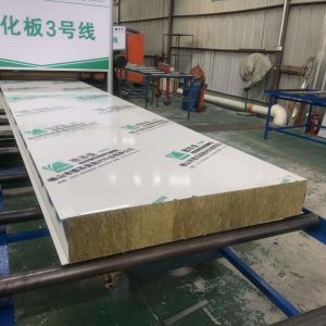 China Customization 150mm Industrial Pharmaceutical Rock Wool Wall Sandwich Panel Building on sale