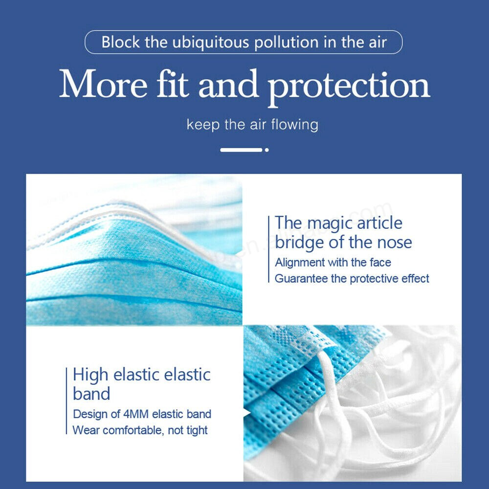blue Layers Ffp2 Face Mask Disposable Non Woven Face Mask