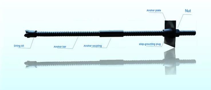 Full Threaded Steel Self Drilling Hollow Anchor Rods For Mining 200KN-8000KN Capacity