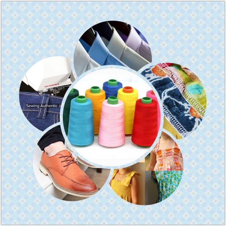 40/2 5000 Yard , 4000 Yards Colors 100% Polyester Sewing Thread On Sale