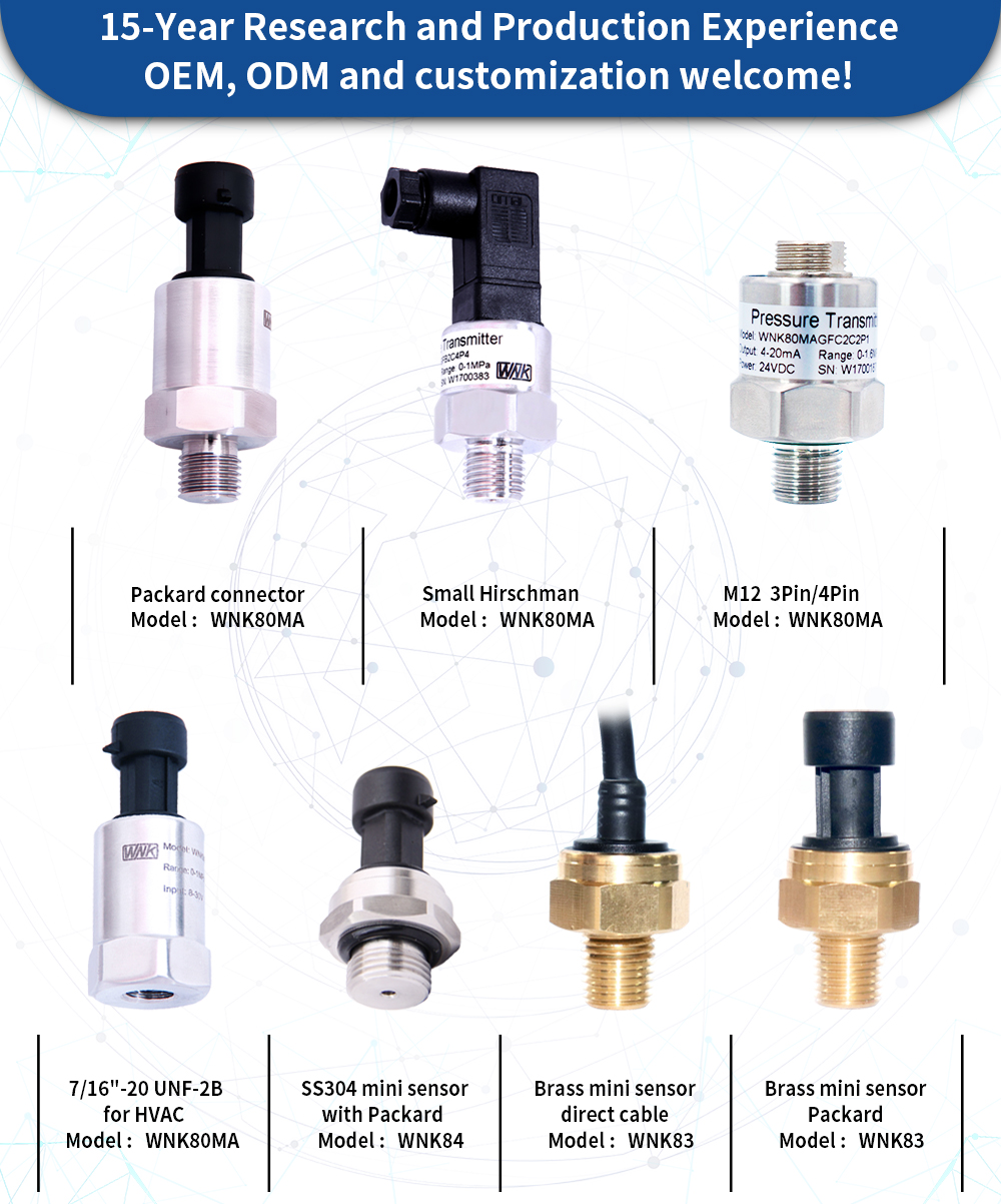 OEM ODM Miniature Pressure Sensors 3.3V I2C For Engineering Machinery
