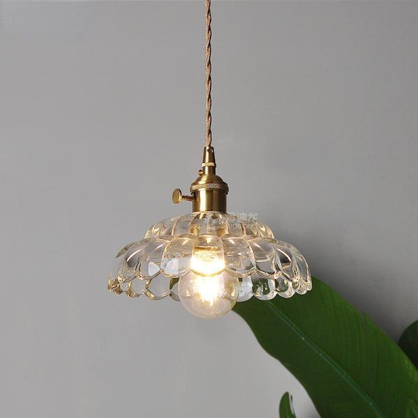 Modern Glass Flower Pendant Light Fixture Luminaire Kitchen Dining Room