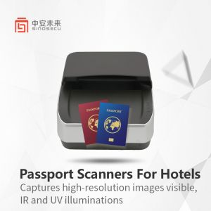 Optical ID Card Reader Hotel Reader Sinosecu OCR MRZ Barcode Passport Scanner