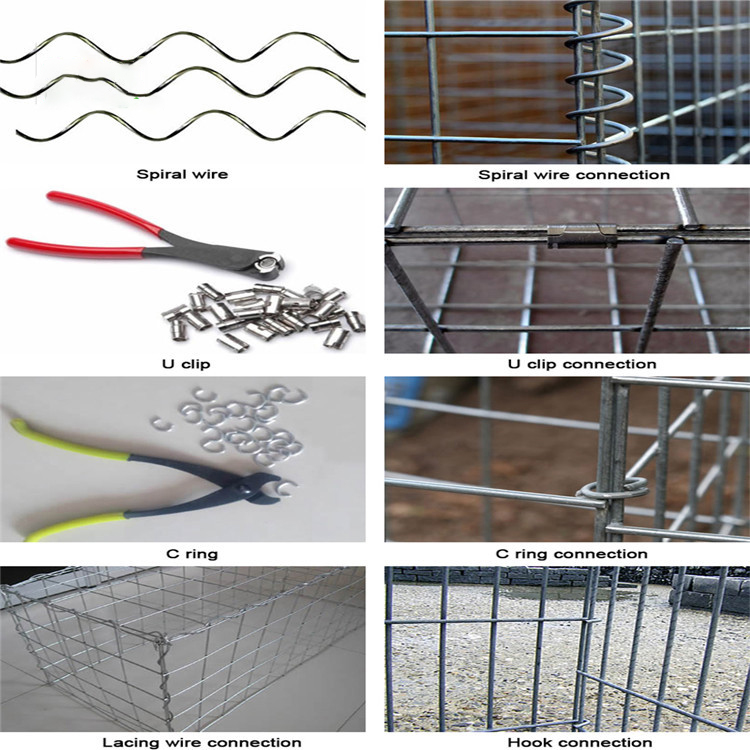 1*1*1m Gabion Fence System Pvc Coated Electrical Galvanize