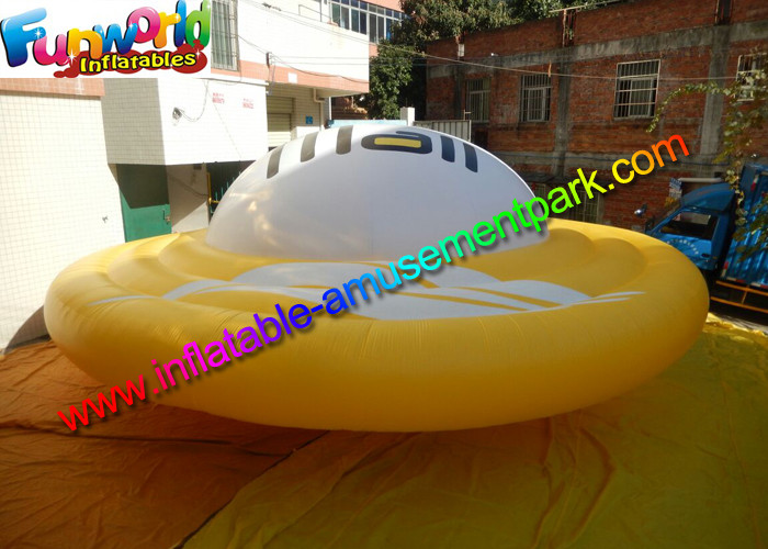 Advertising Inflatables UFO Helium Balloon With LED Lighting Decoration