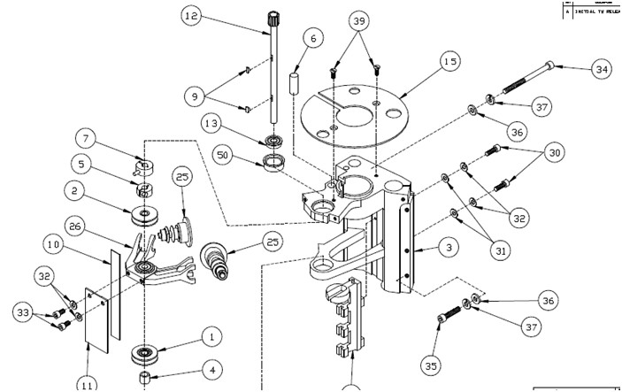 Blade Guide Upper Cutting Machine Parts 62294000 For Machine Model S91