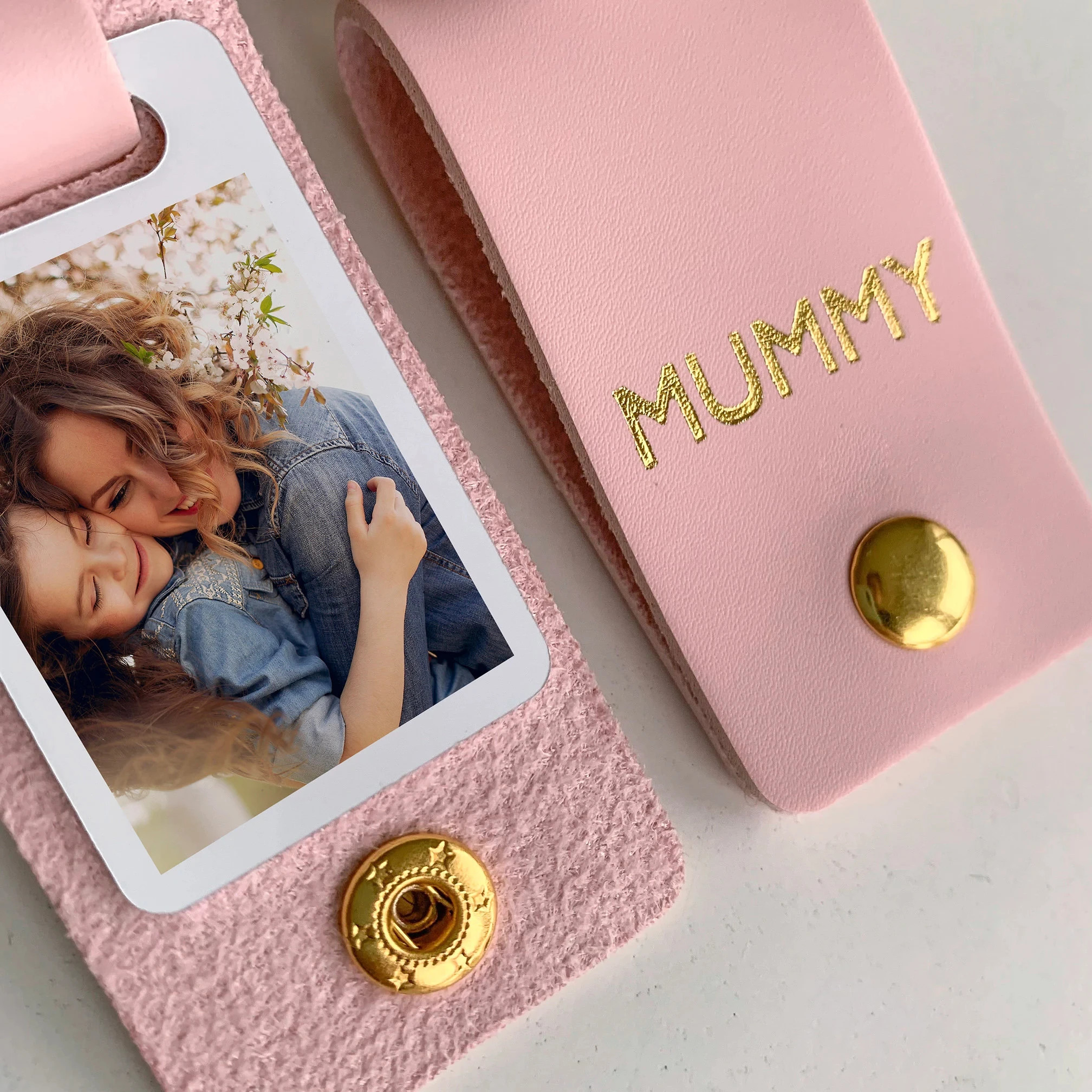 Custom Leather Keychain Photo Keyring Leather DIY Keychain Birthday Christmas Gift