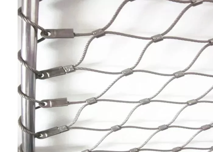 Safety Measure Fall Protection Ball-Catching Throwing Bird Drone Zoo Animal Cage Protection Stainless Steel Fence Screen Mesh Expand Web Wire Rope Cable Net