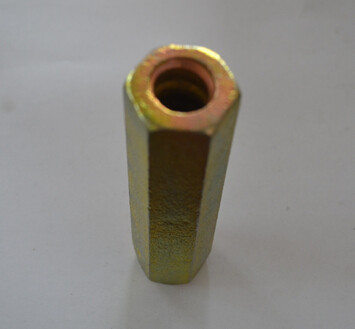 Hex nuts and couplers for steel bar connection, form work accessories