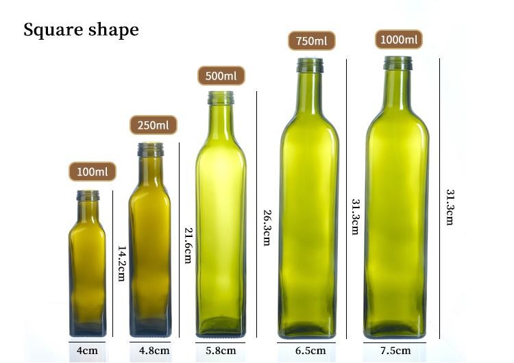 Refillable Glass Olive Oil Bottles Bulk Marasca Bottle 500ml 250ml ODM
