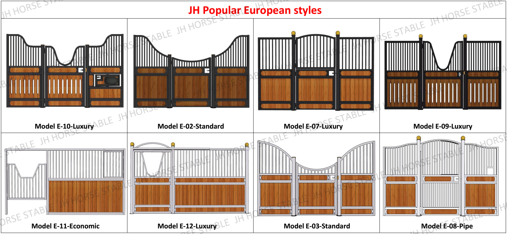 Jinghua Horse Box Stable Doors and Panels Safely in black coated