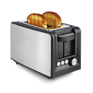China Home Appliances Bread Centering Chrome Toaster 2 Slice Wide Slot on sale