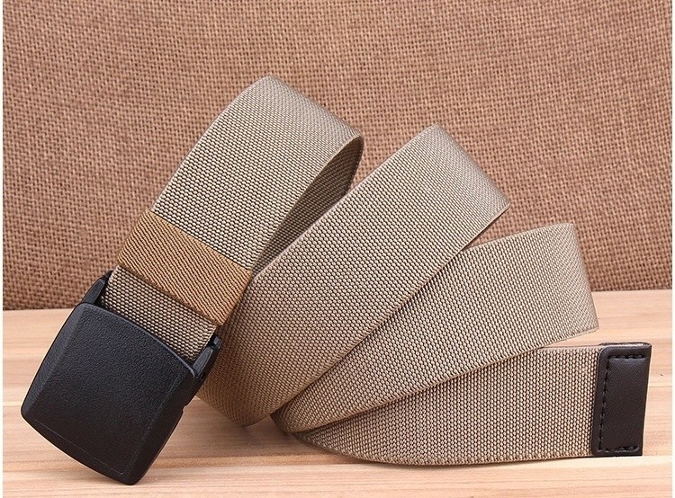 Army Webbing Woven Nylon Belt 3.8CM Plain Elasticated Woven Belt