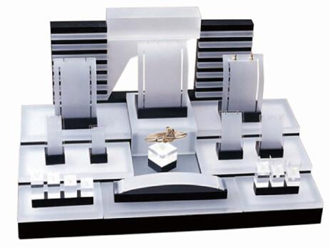 Acrylic Jewelry Showcase Display Set Perspex Jewellery Stand for Necklace