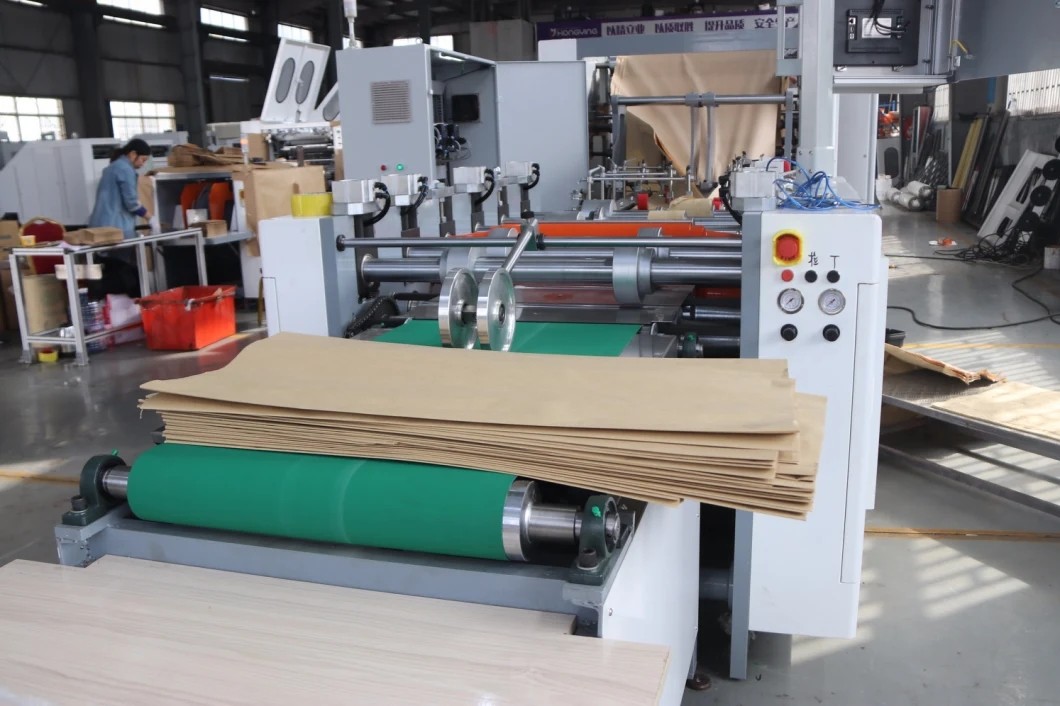 4 Color Square Bottom Paper Bag Machine 50HZ , Cement Paper Bag Making Machine