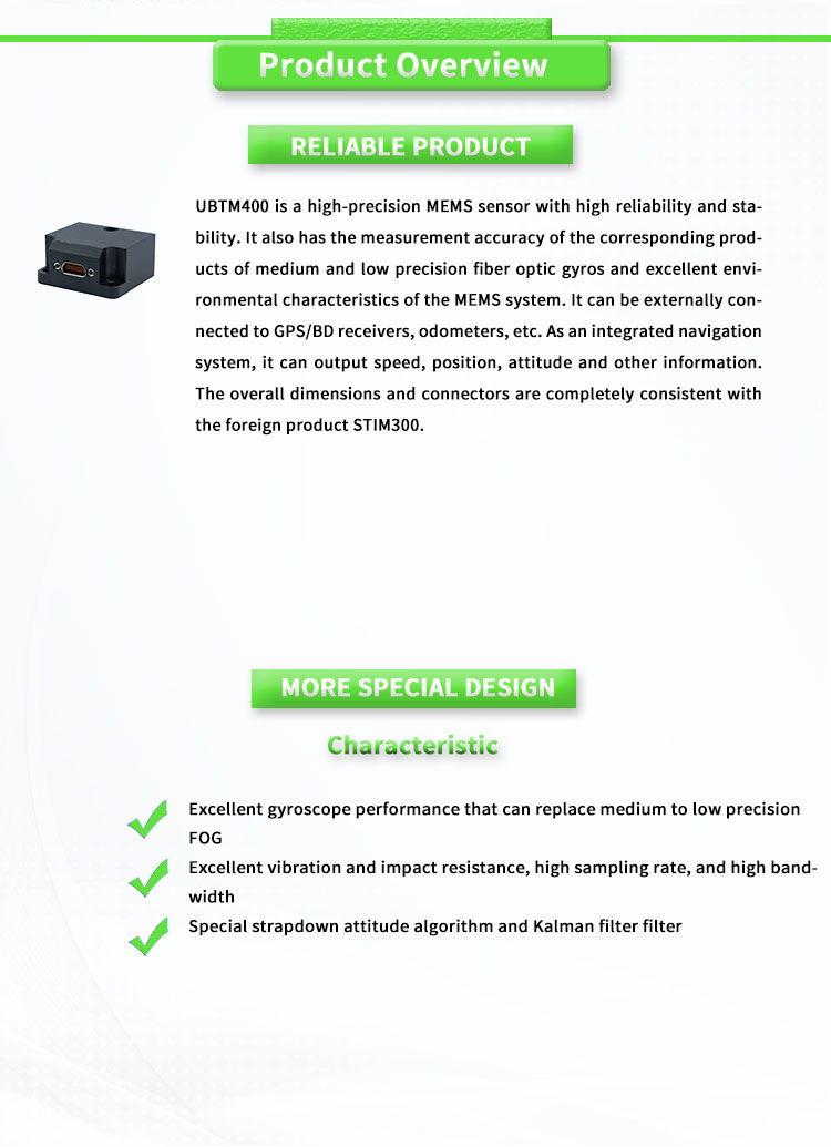 ODM Customized UNIVO UBTM400Y Stable Attitude Navigation with FOG Gyro North Finder