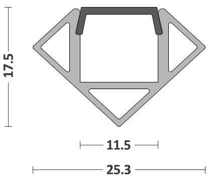 Aluminum LED Profiles For Corner Aluminum LED Profiles Housing