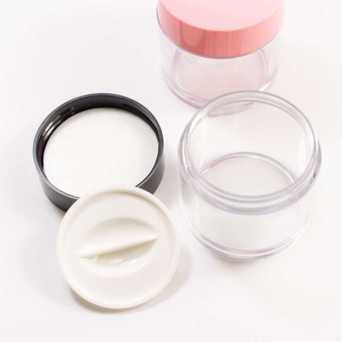 50ml 100ml 200ml Thick Single Wall PET Plastic Jars With Lid