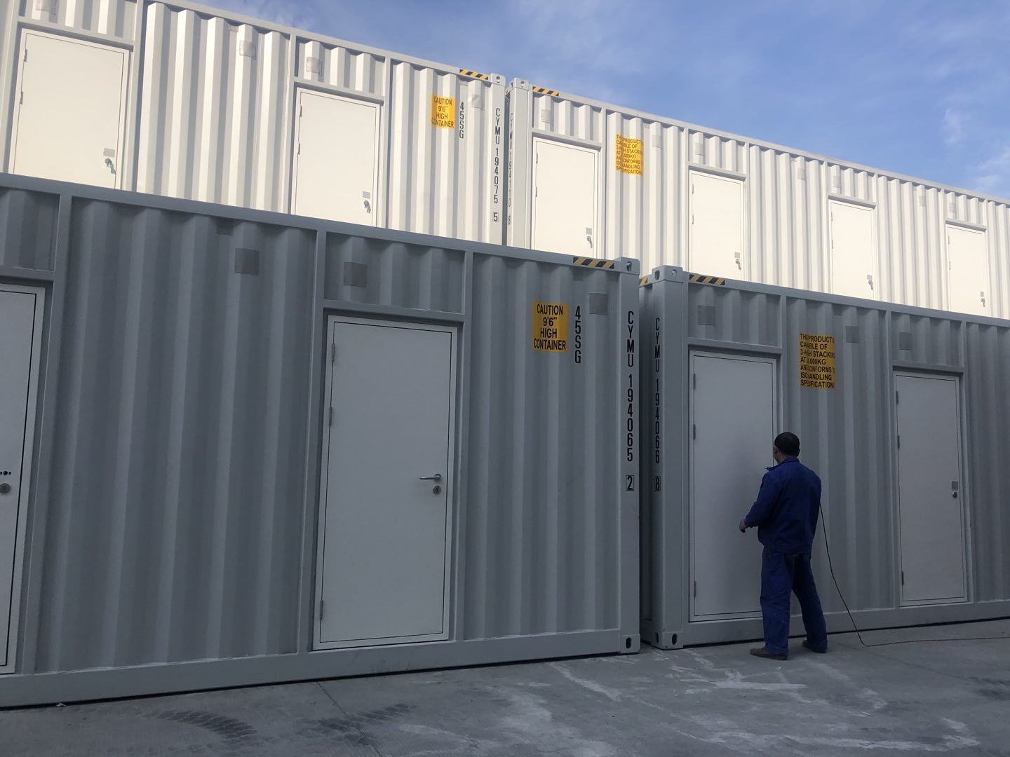 Warehouse Prefab Houses Storage Flat Pack by Aluminum Sliding Window