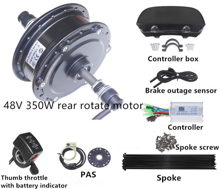 351W - 500W Electric Bike Kit With Brake Sensor No Rim Or Battery